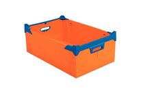 Bac gerbable orange 35L Polypropylène 535x345x195mm - Charge 28kg - Idéal Transport