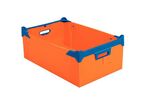 Bac gerbable orange 35L Polypropylène 535x345x195mm - Charge 28kg - Idéal Transport