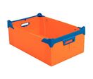 Bac gerbable orange 35L Polypropylène 535x345x195mm - Charge 28kg - Idéal Transport