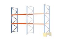 Manorga - Rack à palettes Easy-Rack Élément Suivant - 1825x1100mm - 2 Niveaux - 2000kg/niveau - Acier Époxy Bleu/Orange