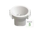 Pack de 5 - Spot LED Encastrable 9W IP44 Dimmable CCT Ø85.5mm - Blanc