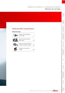 MANDRINS DE SERRAGE EXTERIEUR POUR LE TOURNAGE