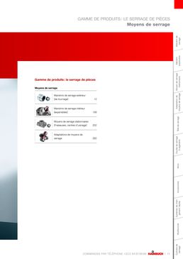 MANDRINS DE SERRAGE EXTERIEUR POUR LE TOURNAGE