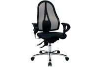 Topstar - Siège de bureau Sitness ergonomique noir - Télétravail 8h - Confort réglable - Éco-responsable