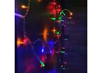 Rideau lumineux 120LED IP44 2M - câble transparent - MultiCouleur