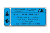 Panneau lutte incendie classe feu AB CO2