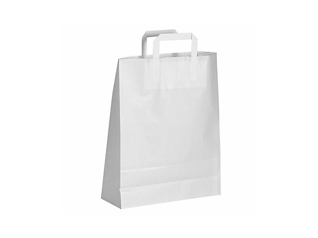 Sac kraft à poignées plates - BLANC 45 X 48 X 17 cm