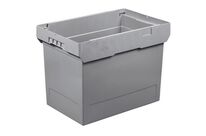 Caisse plastique Delta grise 74 litres H.425