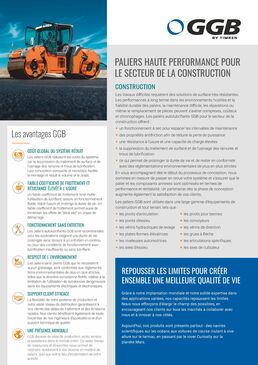 GGB Fiche de vente - Paliers pour la construction
