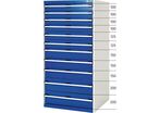 Bott - Armoire multitiroirs Atelier - 11 Tiroirs - Acier Gris/Bleu - 1500 kg Charge Maxi - Livré Monté