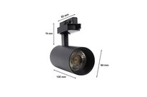 Pack de 20 - Spot LED sur Rail Monophasé CCT 20W 60° Noir