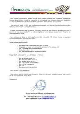 Introduction de Fabricant d'Emballage en Bois