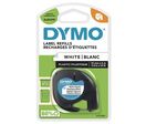 Dymo - Ruban Plastique Blanc pour LetraTAG - 12mm x 4m - Éco-responsable