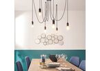 Suspension Métal Filaire Noir 200cm pour ampoule E27