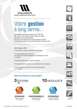 WaveSoft : L'ERP des TPE, PME/PMI des secteurs du négoce, des services et de l'industrie !