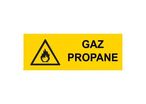 Panneau danger gaz propane