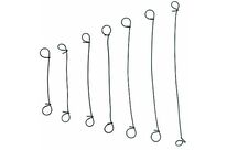 Lien bouclé plastifié - Longueur 24 cm