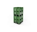Conteneur Plastique gerbable 1300x1150 | Pallet Box 2.0 (6R Closed)