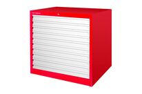 Armoire d&amp;#039;atelier 10 tiroirs robuste master - 1050mm de large et hauteur 950mm MW Tools DELK1005R