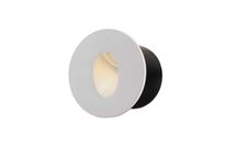 Balise LED Encastrable Ronde 3W 220V 34° Blanche IP20 pour Escaliers - Blanc Neutre 4000K -