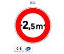 Panneau B11 Limitation de largeur