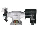Touret à meuler brosse industriel dia. 200 mm 2800 rpm 750 W 400V garantie Optimum 10 ans avec socle aspiration Optigrind GZ20CD