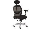 Manutan Expert - Fauteuil de direction ergonomique noir - Têtière, Renfort lombaire, 8h d'assise - Recyclé 35%