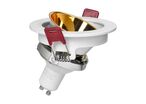 Support Spot GU10/MR16 Encastrable Rond Orientable Aluminium Blanc et Or