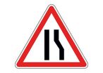 Panneau chaussée rétrécie par la droite - A3a