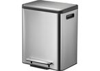 EKO - Poubelle de tri intérieur EcoCasa Step Bin 30L Inox Gris - Ouverture à pédale - Capacité Moyenne