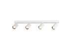 Plafonnier 4 Spots Orientables pour Ampoule GU10 - Blanc
