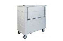 Chariot aluminium à fond mobile et porte latérale