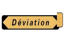 Panneau temporaire « DÉVIATION » KD22a