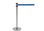 Poteau Guidage CHROME Enrouleur Sangle BLEUE