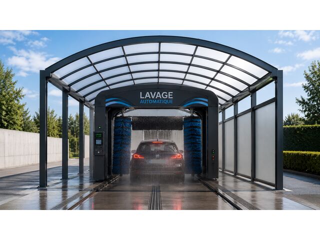 ABRI POUR PORTIQUE DE LAVAGE ET ROULEAUX DE LAVAGE AUTOMOBILE OVALUX