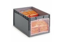 Bac gerbable norme Europe à porte translucide