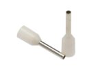 Férule en lacet à sertir RS PRO Isolé, longueur 8.0 mm, Blanc diamètre 1.3 mm, 20 AWG,
