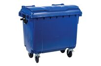 Manutan Expert - Conteneur 4 Roues 660L Bleu - Plastique Recyclé 70% - Idéal Déchets