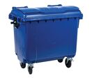 Manutan Expert - Conteneur 4 Roues 660L Bleu - Plastique Recyclé 70% - Idéal Déchets
