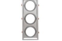 Support Triple Orientable INOX Encastrable pour Ampoules LED AR111