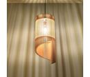 Suspension Bois Géométrique design pour Ampoule E27
