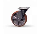 Roulette pivotante à bandage en polyuréthane