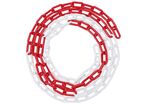 Taliaplast - Chaîne de signalisation plastique éco 8mm - 25m Rouge/Blanc - Usage Parking