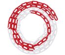 Taliaplast - Chaîne de signalisation plastique éco 8mm - 25m Rouge/Blanc - Usage Parking