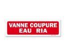 Panneau vanne coupure eau R.I.A