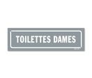 Panneau toilettes dames - Fond gris