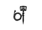 Prise de Jardin Noir avec Piquet de Terre IP44 2 Prises