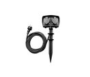 Prise de Jardin Noir avec Piquet de Terre IP44 2 Prises