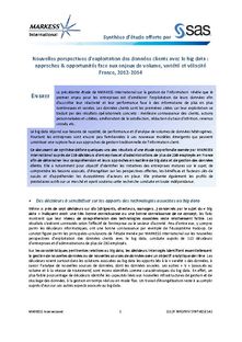 Livre blanc : Nouvelles perspectives d'exploitation des données clients avec le big data : approches et opportunités face aux enjeux de volume, variété et vélocité