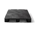 Palette Plastique lourde QP1140HR3RR-CD - 3 semelles - Plateau plein avec rebords